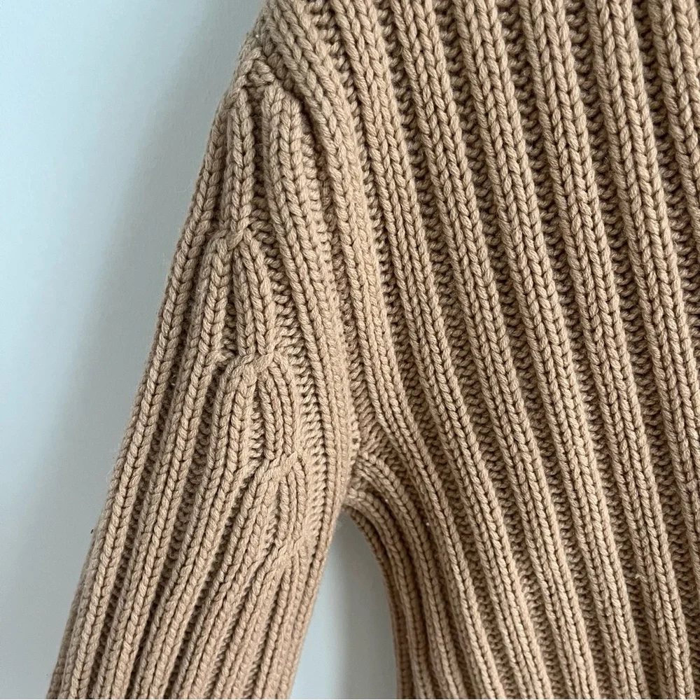 adam (by Adam Lippes) Cashmere Hooded Sweater, Tan, M